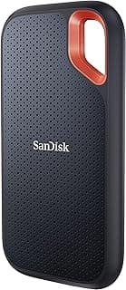 SanDisk Extreme 2TB Portable SSD - up to 1050MB/s Read and 1000MB/s Write Speeds, USB 3.2 Gen 2, 2-meter drop protection and IP55 resistance, Black, SDSSDE61-2T00-G25
