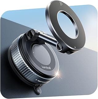 Lamicall Car Phone Holder - [70 LBS Strongest Suction] for Mag safe Car Mount, 360° Adjustable Vacuum Suction, Dashboard Windshield Magnetic Mobile Holder for Auto/Mirror/Smooth Surface for All Phone