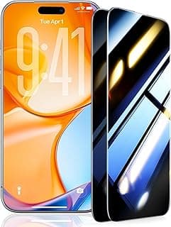 Privacy Screen Protector for iPhone 17 Pro Max, 9H Tempered Glass Anti Spy, Full Coverage, 0.23mm Ultra Thin, Anti Scratch, Shockproof, Case Friendly, HD Clear, Easy Install