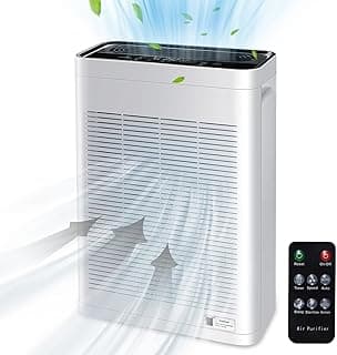 PINREK Air Purifier for Home Large Room and Office, Up to 100m2, True HEPA Smart Air Filter with PM2.5 Intelligent Air Quality Sensor, Sleep Mode, Timer, Removes 99.97% Pollen, Allergy, Dust, Pet Hair