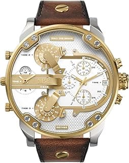 halamodo Mr. Daddy 2.0 Stainless Steel and Leather Chronograph Men's Watch