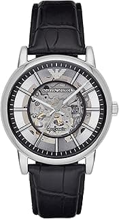 Emporio Armani Automatic Self-Winding Dress Watch with Stainless Steel Or Leather Band