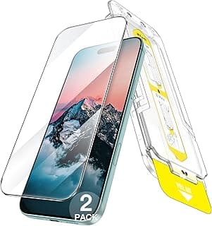 JETech Screen Protector for iPhone 16 Plus 6.7-Inch, 10-Second Super Easy Installation with One-Step Alignment Tray, Bubble-Free Tempered Glass Film, Case-Friendly, HD Clear, 2-Pack