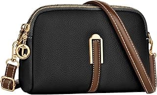 KASTWAVE Crossbody Bag for Women, Leather Handbag & Shoulder Bag with Adjustable Wide Strap