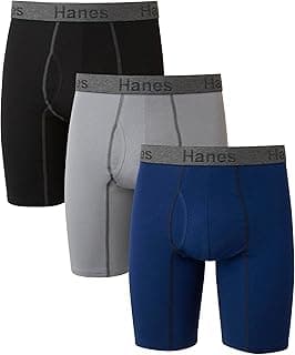 Hanes mens Comfort Flex Fit Ultra Soft Long Leg Boxer Brief 3-Pack Boxer Briefs (pack of 3)