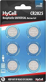 Ansmann HYCELL 1516-0027 CR2025 Lithium Button Cell for Garage Door Opener/Alarm System - Silver