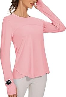 IECCP Sports Blouse Women's Long Sleeve Activewear T-Shirts UPF 50+ UV Protection Sun Protection Long Sleeve Shirts Slim Fit with Thumb Hole Rash Guards Sports Shirt