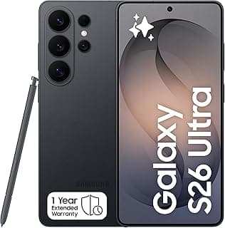 Samsung Galaxy S26 Ultra Black, 12 Months x 0% Interest with Tamara, 512GB Storage, 12GB RAM, Built-in Privacy Display, 1 Year Extended Warranty (KSA Version)[Amazon Exclusive]