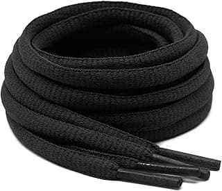 Oval Shoe Laces for Sneakers Shoestrings: Half Round 1/4" Athletic Shoelaces 1 Pair