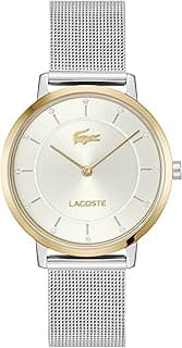 Lacoste Two Hand Quartz Movement Watch for Women CROCORIGIN Collection with Silver Stainless Steel Bracelet - 2001472