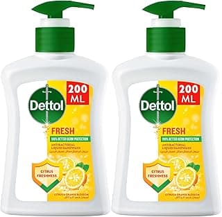 Dettol Fresh Liquid Handwash Pump, Citrus & Orange Blossom, 200ml x 2