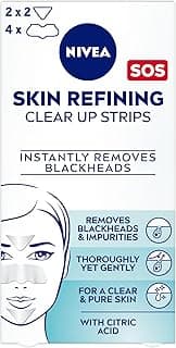 NIVEA Face Strips Unclog Pores Instantly, Skin Refining Clear-Up, Citrid Acid
