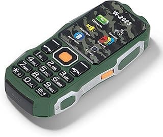 Rugged Triple SIM 2G Senior Cell Phone - 2.6" Ultra Thin, 4800mAh Large Battery & Emergency Power Bank for Elderly | Keypad Mobile (Green)