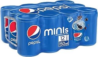 Pepsi, Carbonated Soft Drink, Cans, 150ml Pack of 12