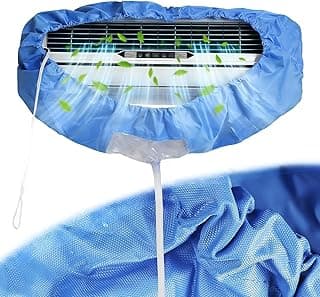 Air Conditioning Cleaning Cover Bag, Wall Mounted Air Conditioning Dust Washing Clean Protector Bag, for Large Size 2P-3P Wall Mounted AC Service with 2.8M Water Pipe