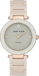 Anne Klein Women's Genuine Diamond Dial Ceramic Bracelet Watch