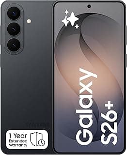 Samsung Galaxy S26+ Black, 12 Months x 0% Interest with Tamara, 256GB Storage, 12GB RAM, 50MP Camera, 1 Year Manufacturer Extended Warranty (KSA Version)[Amazon Exclusive]