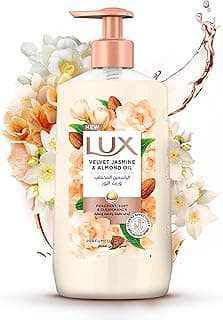 LUX Perfumed Liquid Hand Wash, Velvet Jasmine, with Almond Oil & Glycerin, for Fragrant, Soft and Clean Hands, 250ml