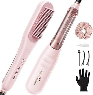 Wavytalk Pro Steam Hair Straightener Brush, Steamline Pro 3 in 1 Straightening Brush, Steam Reduces Damage, Nourishes Hair, and Expedites Straightening