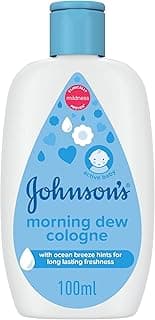 Johnson's Baby Cologne, Morning Dew, 100ml, with a gentle and refreshing scent, perfect for your baby's delicate skin, dermatologist tested and hypoallergenic