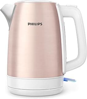 PHILIPS Electric Kettle 1.7 Litre - Stainless Steel - Frequency 50/60 Hz - Pink - HD9350/96