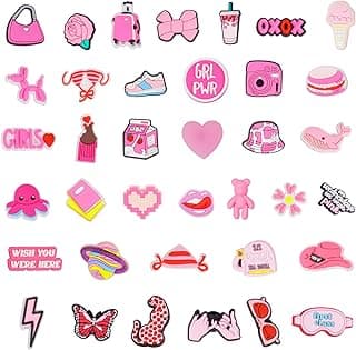 AUAUY Shoe Charms for Clog, Shoes Decorations for Girls Boys, Shoe Charms Accessories, Cute Cartoon Charms for Kids Girls Woman Adults Crocs Party Decorations, Birthday, Christmas