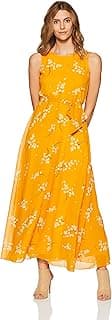 styleville.in Women's Skater Maxi Dress (SDRF501278_Yellow_Xxl)