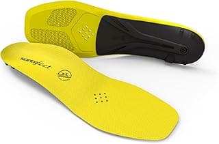 Superfeet CARBON Pro Hockey - Carbon Fibre Performance Insoles for Hockey Skates, Yellow