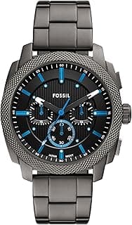 Fossil Men's Machine Chronograph Smoke Stainless Steel Watch, Gunmetal