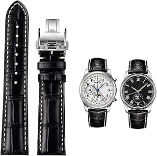 AEMALL 19mm 20mm 21mm Wrist band For Longines Masters Collection L3 L4 L2.628/L2.673 Watch Strap Cowhide Leather Butterfly Buckle watchband