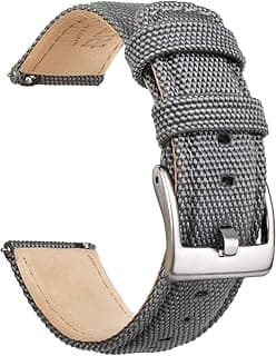Ritche Sailcloth Watch Band Quick Release Watch Strap Compatible with Samsung Galaxy Watch 6 Band Classic 43mm 47mm 40mm 44mmTimex / Seiko/Fossil/Citizen Watch Bands for Men Women, Valentine's day