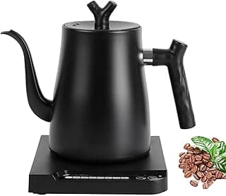 Electric Gooseneck Kettle with Auto Shut-Off, Smart Gooseneck Kettle 1.0L with 7 Temp Control, Electric Kettle, Keep Warm 0.5-24 Hrs, Stainless Steel Tea Maker, Ultra Fast Boiling Hot Water Dispenser