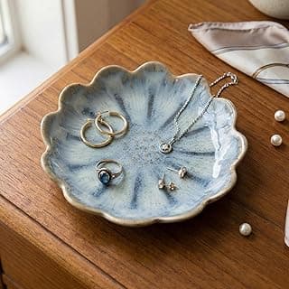 Room Decor Jewelry Ring Tray-Organizer Dish for Rings, Necklaces, and Accessories, Elegant Vanity Tray for Home