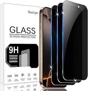3-Pack Privacy Screen Protector Compatible with iPhone 16 Pro Max Anti-Spy tempered glass 9H Hardness Full Coverage Film Anti-Scratch HD Clear for iPhone 16 Pro Max