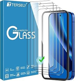 [4 Pack] T Tersely Screen Protector for Google Pixel 10a (2026), Fingerprint Compatibl, with Installation Alignment Frame, Anti Scratch, 9H Tempered Glass, HD Clear