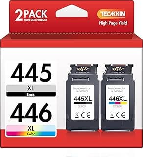 PG-445XL CL-446XL 445 446 Ink Cartridges High Yield Replacement for Canon 445 446 Ink Cartridges for Canon Ink 445 446 Compatible with Canon Lp2840 Mg2440 Mg2540 Mg2940 Printers (2 Pack, 445XL 446XL)