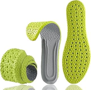GoodTool GoodTool Green Soft and Breathable Shoe Insoles, Absorbing Insoles, Memory Foam Insoles for Men and Women - Comfortable Cushioning Support Pads for Everyday Wear (45-46)