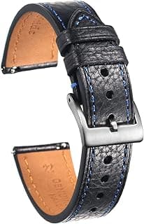torbollo سوار ساعة بديل بنمط عتيق من الجلد الناعم عالي الجودة وسريع الفك مصنوع بشكل يدوي للرجال والنساء، 18 ملم 20 ملم و22 ملم
