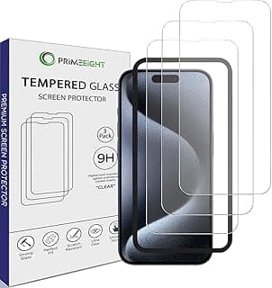 [3 Pack] Screen Protector for iPhone 15 Pro 6.1 Inch, 9H Hardness Ultra Thin HD Clear Bubble Free with Installation Tool
