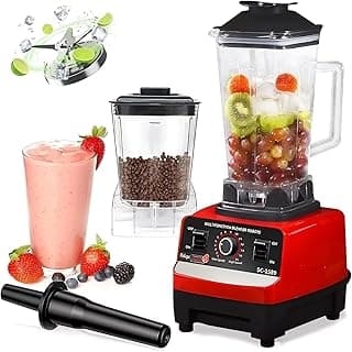 Electric Blender with Grain Grinder Multifunctional 2L Adjustable Capacity Stainless Steel Blades Copper Motor Ergonomic Handle Professional High Speed Blender 3200 Cycles 15 Speeds