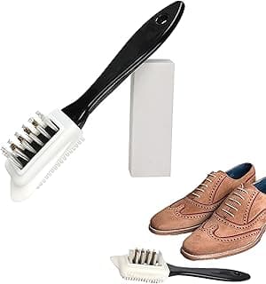 GoodTool GoodTool Leather & Suede Brush Cleaner Kit with Rubber Eraser, Three-Sided Shoe Brush for Suede Leather and Boot Care with Multiple Cleaning Surfaces