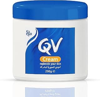 QV Cream with Glycerin - 250g Jar, 24 Hour Moisturisation, Ideal for Dry Skin Conditions, such as Eczema, Psoriasis and Dermatitis