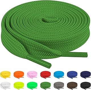 TBOC Laces Laces [Flat] Lace Up [90-100-120-140-150 cm] Shoes Sneakers Boots | Compatible with Alexander Mcqueen Nike Air Force Jordan Dr Martens Adidas Converse Vans