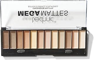 Technic Mega Mattes Nude Eyeshadow Palette - 12 Pigmented, Professional, Long Lasting, Easy to Apply and Blendable Matte Shades for the Perfect Look for Day or Night 18g