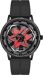 GOLDENIZE FASHION Men Analogue Spinning Wheel Concept Multicolor Star Rotating Dial Stylish Wrist Sports Watches for Men's & Boy's Silicon Magnet Lock Stylish Waterproof Strap-Gift Watch for Men