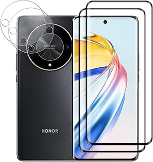 2-Pack Screen Protector Compatible with Honor X9b tempered glass 2X Camera protector 9H Hardness Full Coverage Film Anti-Scratch HD Clear for Honor X9b
