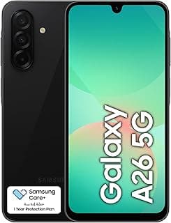 Samsung Galaxy A26 5G, Android Smartphone, 256GB Storage, 8GB RAM, Black, 50MP Camera, Large Display, Long Battery Life (KSA Version)