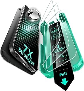 ESR 3 Packs for iPhone 16 Pro Max Screen Protector 9H Hardness, Military Grade Shatterproof, Ultra-tough Tempered Glass for iPhone 16 Pro Max, Bubble Free, Durable with Updated Easy Installation Tool