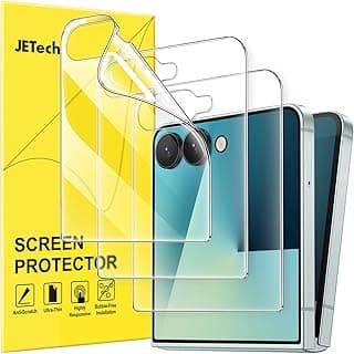 JETech Front Screen Protector for Samsung Galaxy Z Flip 7 2025, Full Coverage PET Film, Case Friendly, HD Clear, 3-Pack