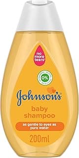 Johnson's Baby Shampoo 200ml – No More Tears Formula, Gentle on Eyes & Scalp, Cleanses Softly & Leaves Hair Smooth, Shiny & Easy to Manage